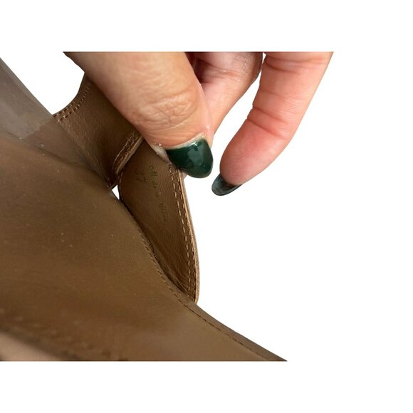 ELIE TAHARI Tan Patent Leather Espadrilles Wedges Size 37 / US 7 - Picture 2 of 11